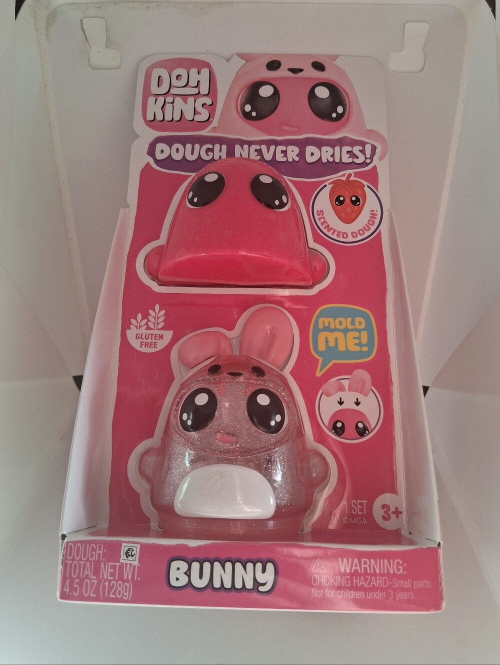 DohKins Bunny Single Pack Character - Dough Never Dries, Ages 3+